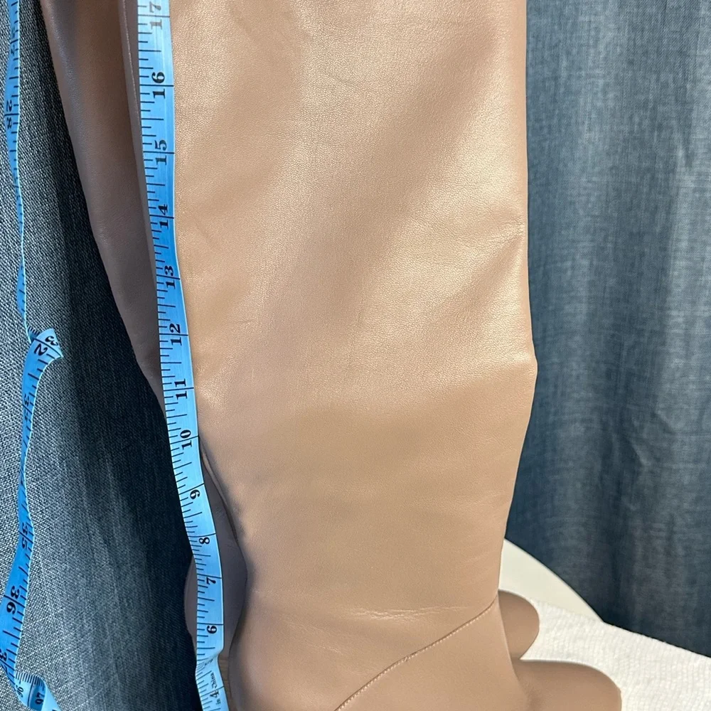 Cole Haan Womens Glenda Stone Taupe Leather Fashion Boots Size 8.5‎ B